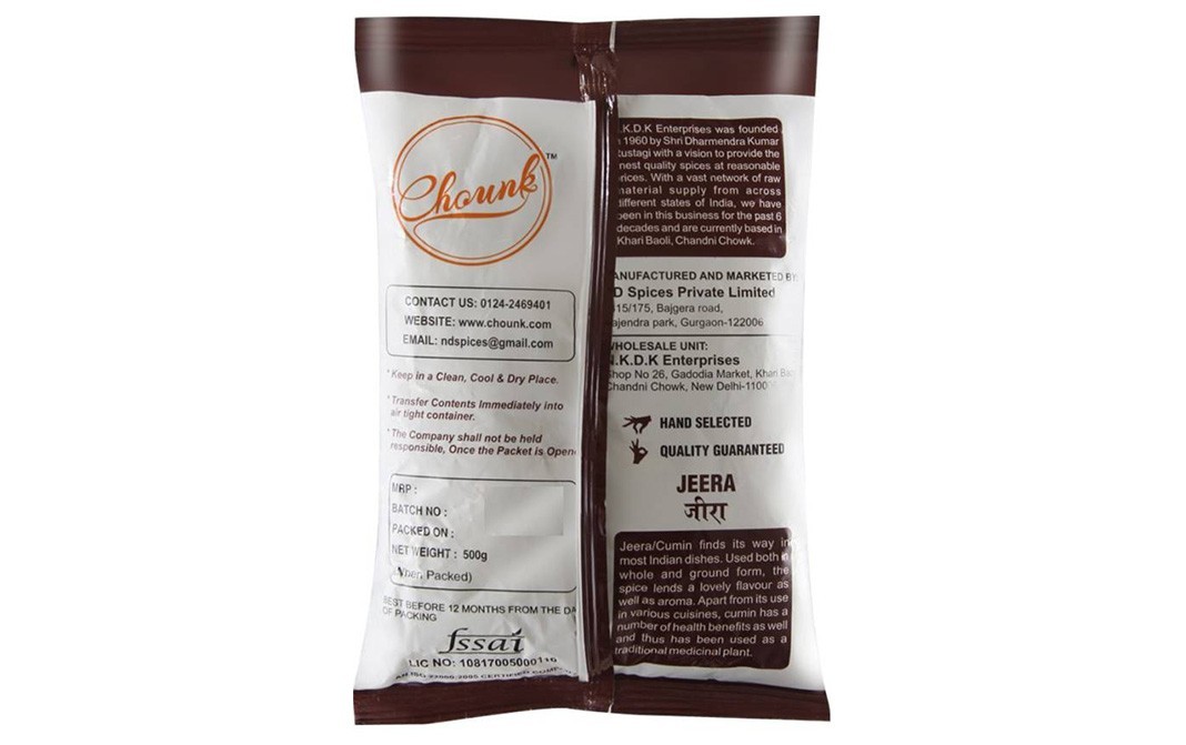 Chounk Jeera Powder    Pack  500 grams